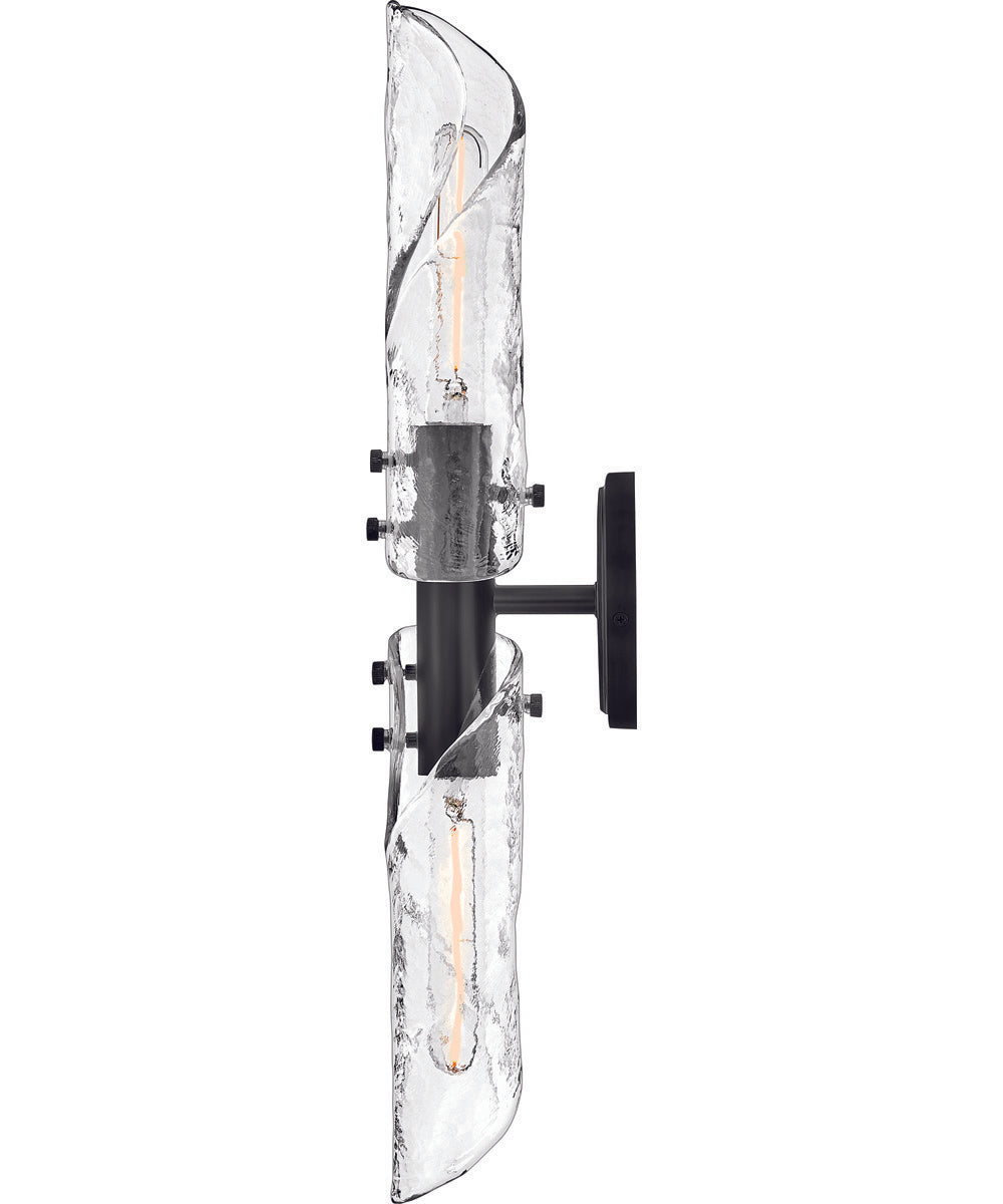 Capri 2-Light Large Two Light Sconce in Black