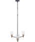 Council 3-Light Lighting Flat Black/Satin Brass