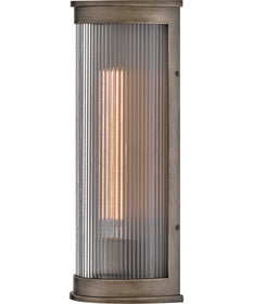 Bluffton 1-Light Medium Wall Mount Lantern in Burnished Bronze