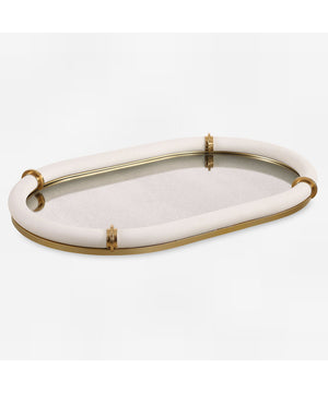 Cyprus Leather Oval Tray