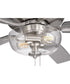 EOS 2 Light Clear Bowl 52" Ceiling Fan 2-Light Fan Brushed Polished Nickel