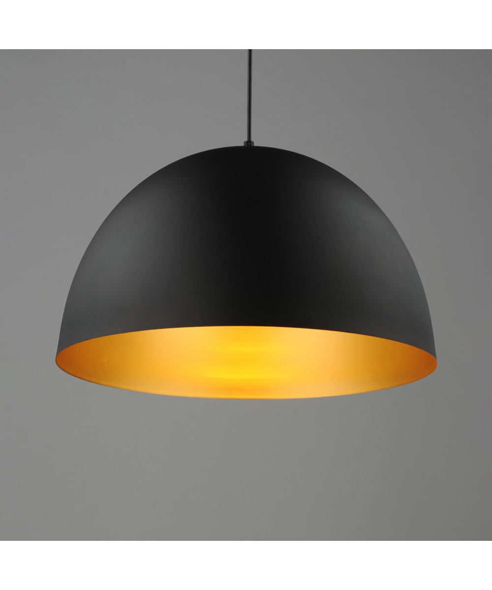 Tova 20 inch Pendant Black / Gold