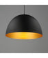 Tova 20 inch Pendant Black / Gold
