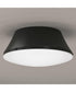 Avra Large 3-Light Flush Mount with Etched White Glass Shade Matte Black