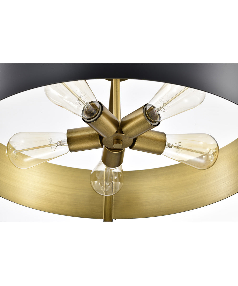 Altos 5-Light Pendant Matte Black