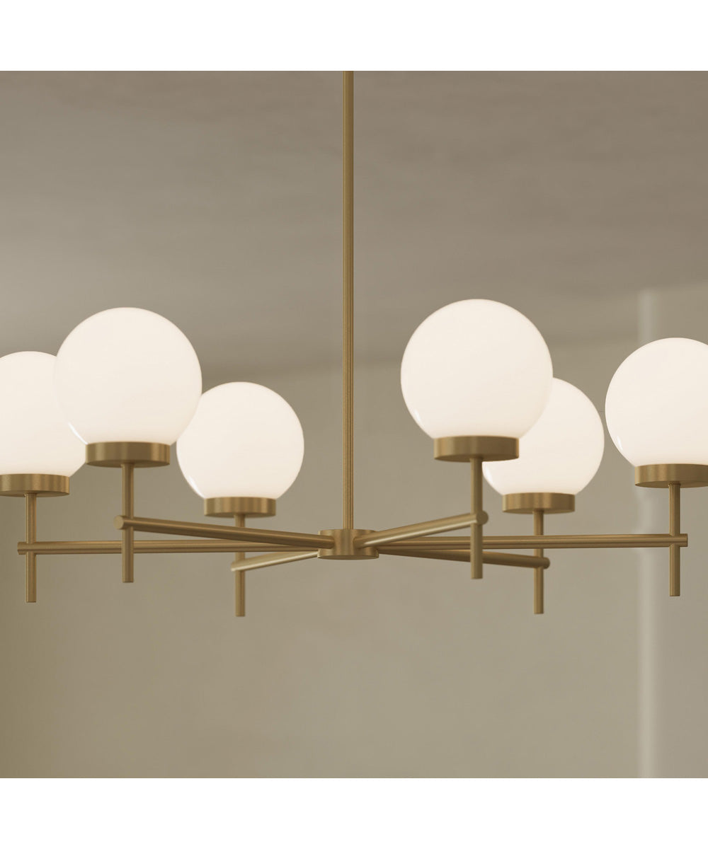 Rigsby 6-Light Medium Chandelier Brushed Gold