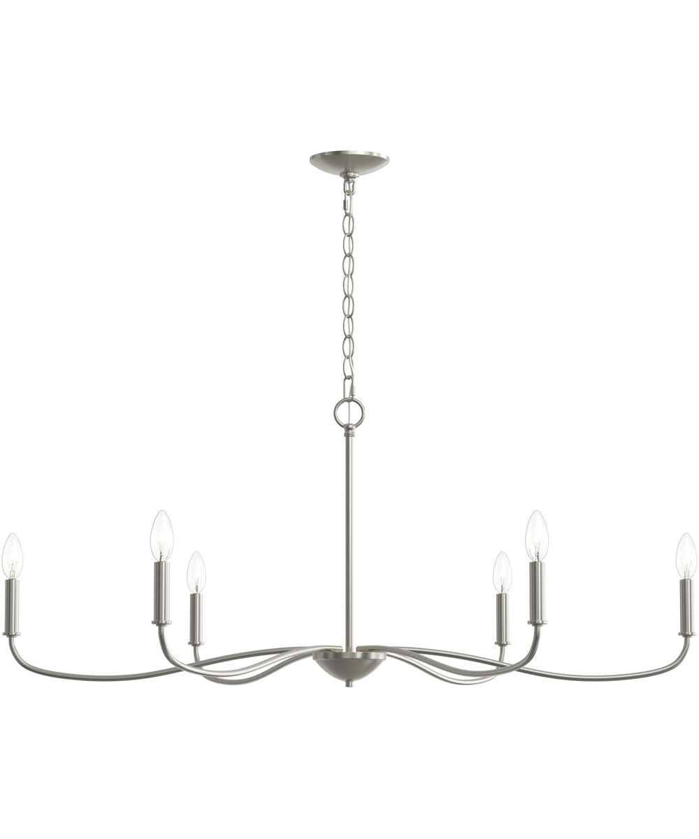 Ilia 6-Light Extra Large Chandelier Brushed Nickel