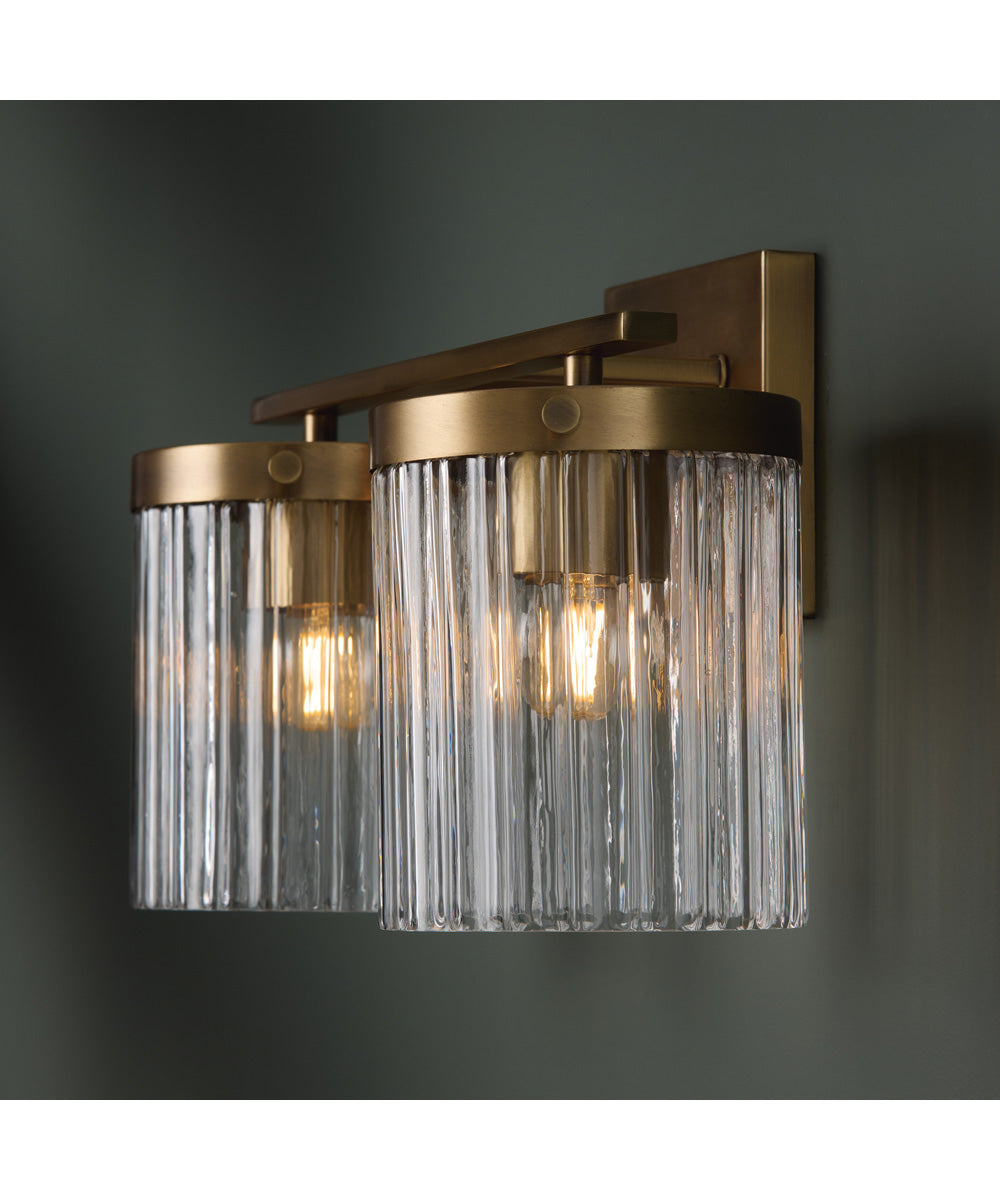 Vaughn 2-Light Vanity Aged Brass