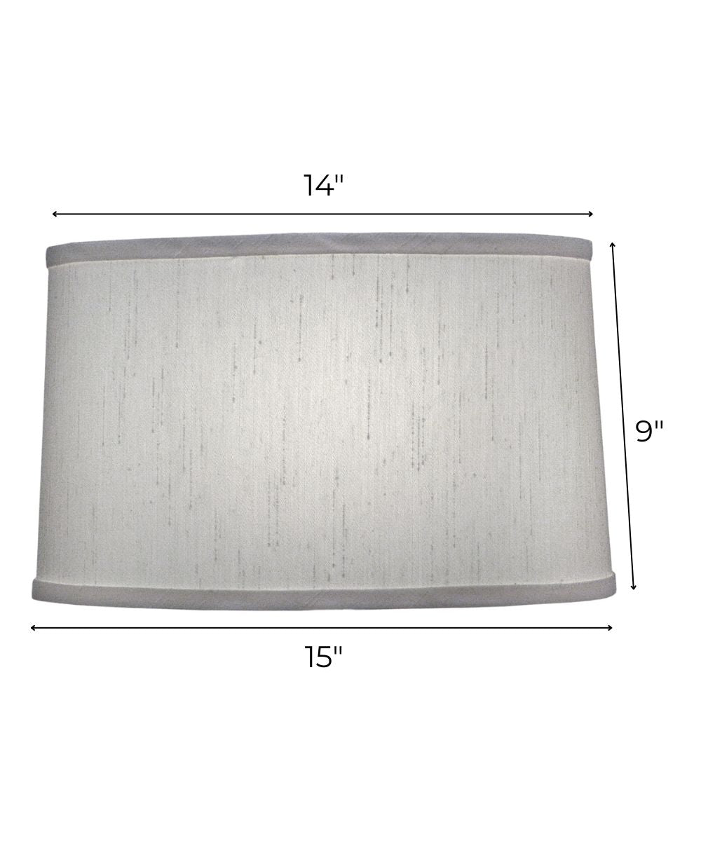 14x15x9 Global White Drum Hardback Lampshade
