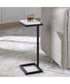 Martini Table in Satin Black with White Polished Marble