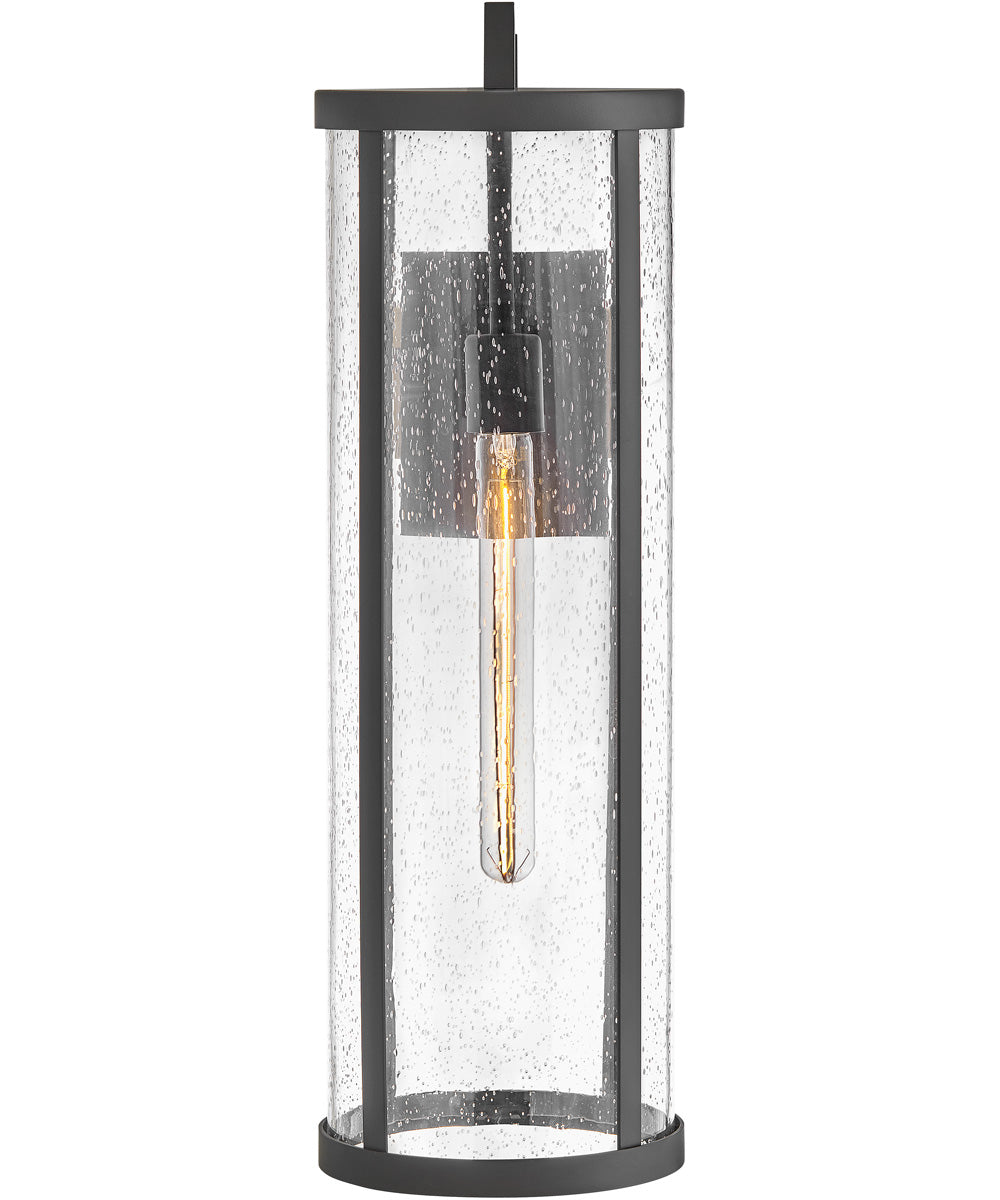 Alfie 1-Light Large Wall Mount Lantern in Black