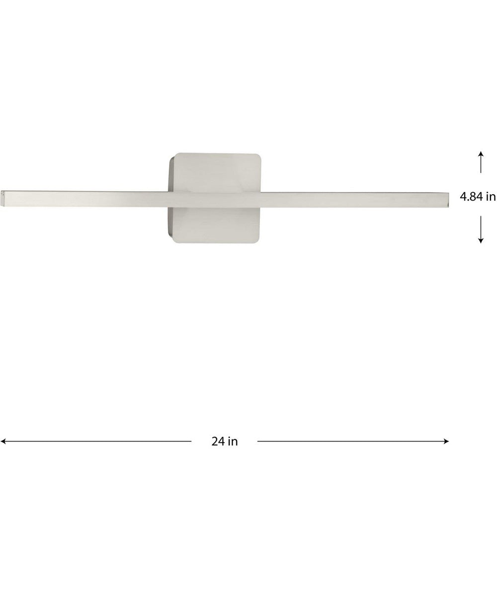Phase 5 24 in. Slim Modern 3CCT Integrated LED Linear Vanity Light Brushed Nickel
