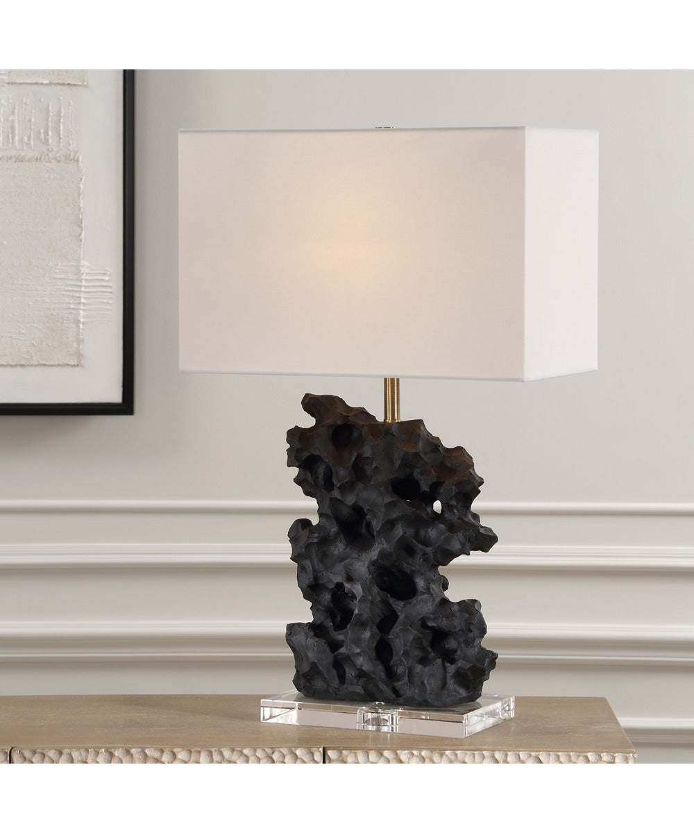 Basalt Black Stone Table Lamp