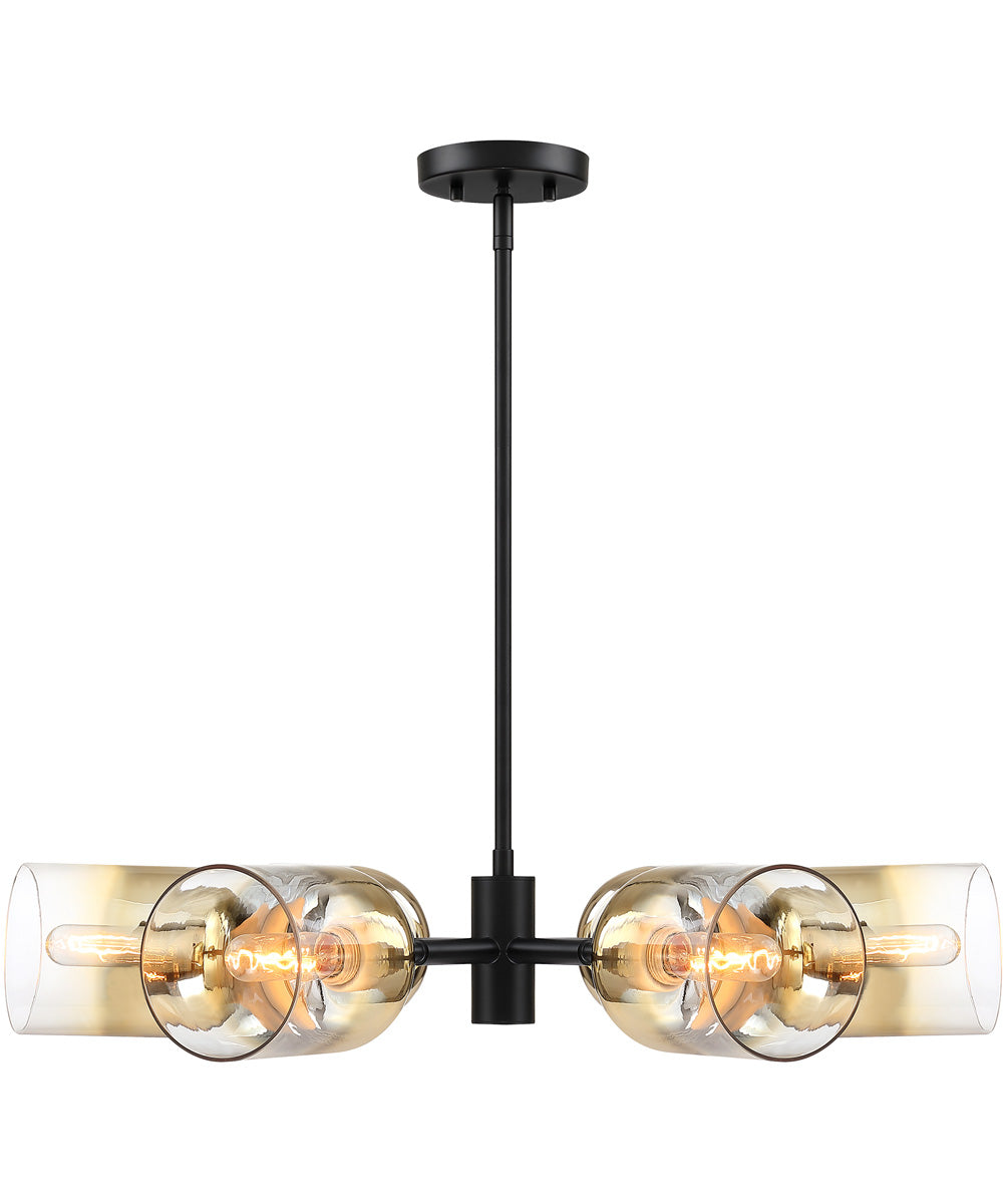 Gatsby 6 Light Chandelier Matte Black