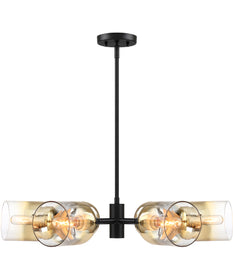 Gatsby 6 Light Chandelier Matte Black