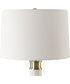 Plinth White Marble Table Lamp