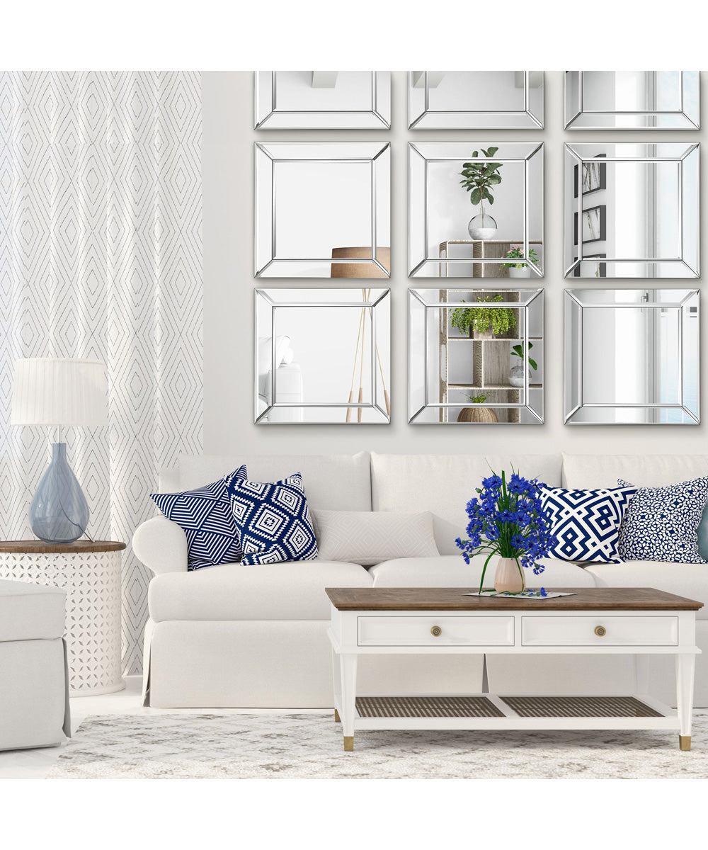 22x22" Set of 2 Beveled Wall Mirror Panels