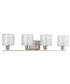 Invite 4-Light 33"w Bath Vanity Light Fixture Brushed Nickel Finish by Progress