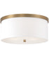 Midtown 3-Light Flush Mount Aged Brass