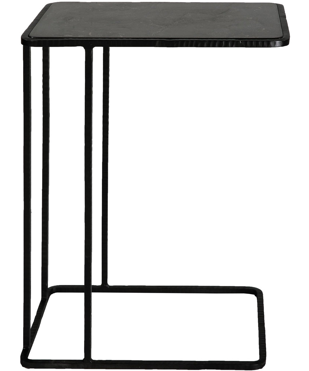 Cavern Stone & Iron Accent Table