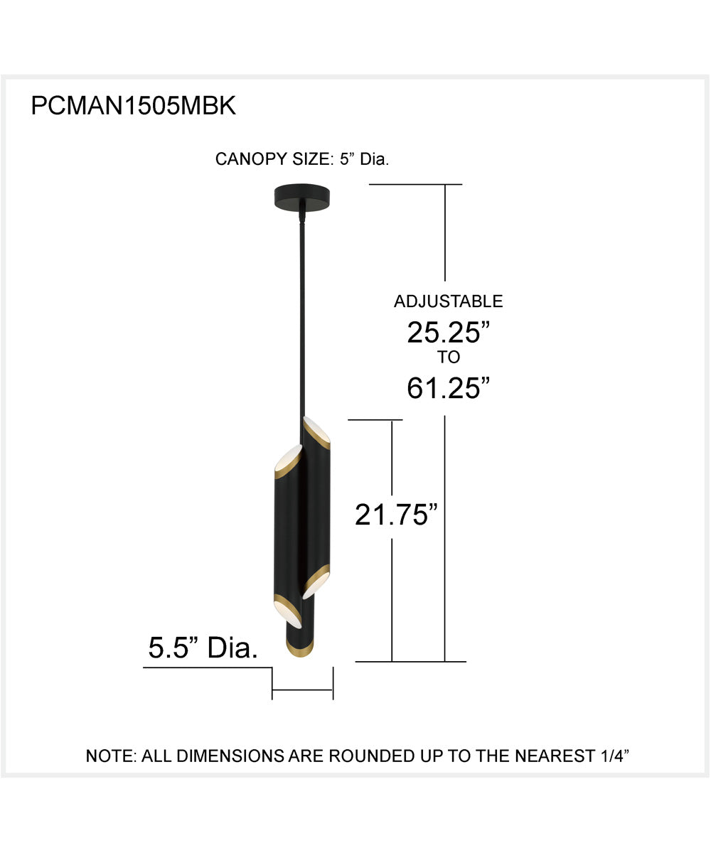 Manelis Mini Pendant Matte Black