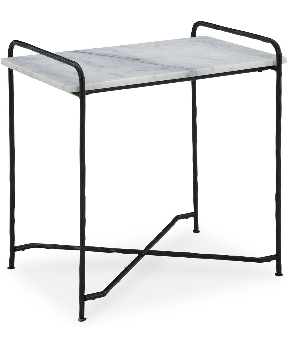 Ashber Accent Table White/Black