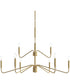 Pilar Two-Tier 9-Light Chandelier Brushed Gold