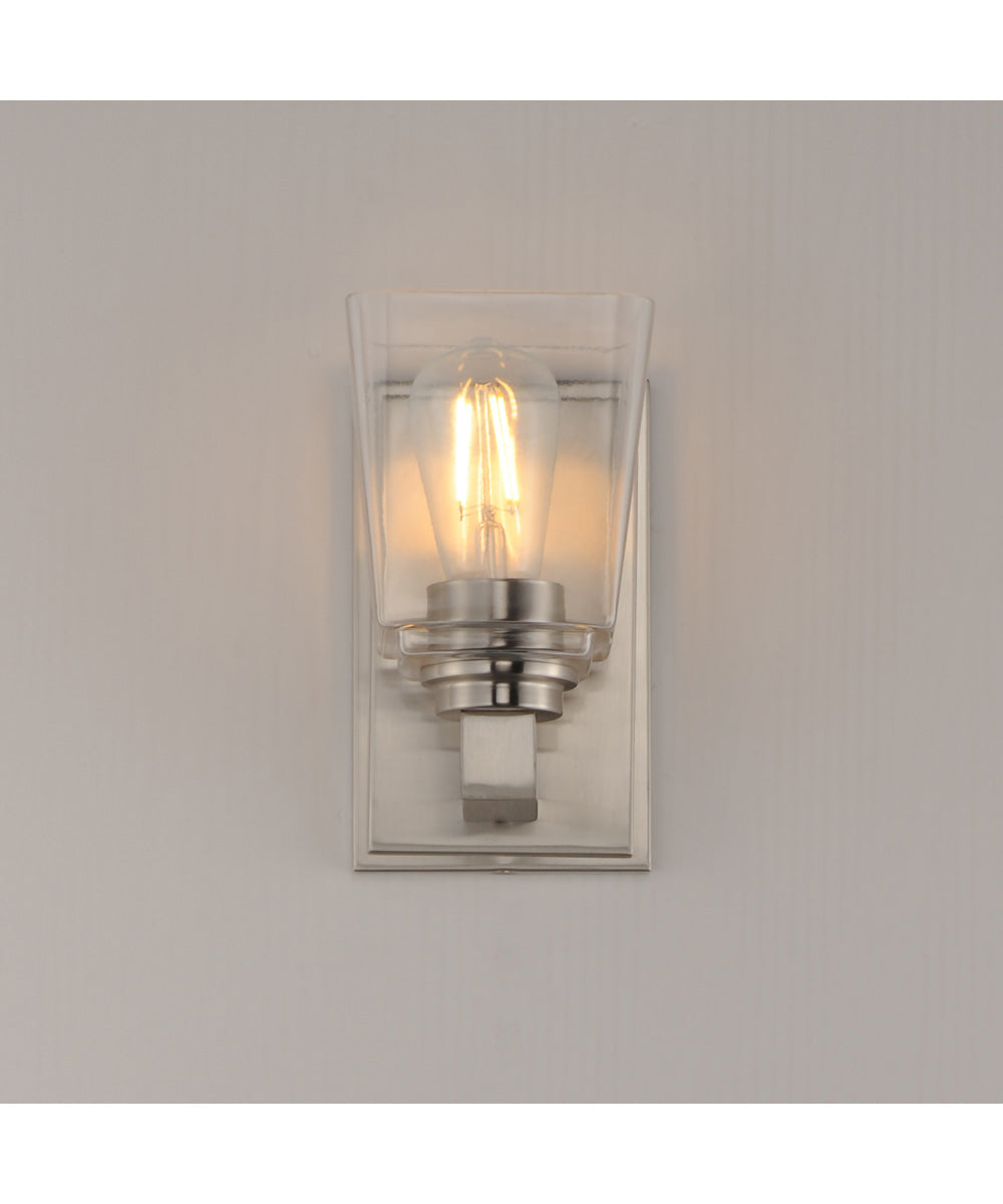 Cubos 1-Light Wall Sconce Satin Nickel