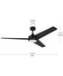 Velto 60-in. 3-Blade LED Modern Ceiling Fan Matte Black