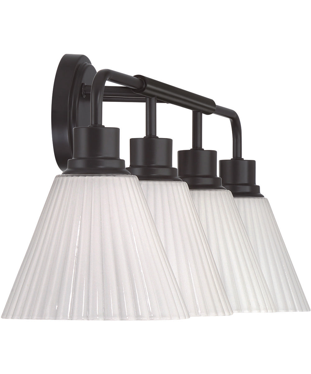 Pleated II 4-Light Lighting Flat Black