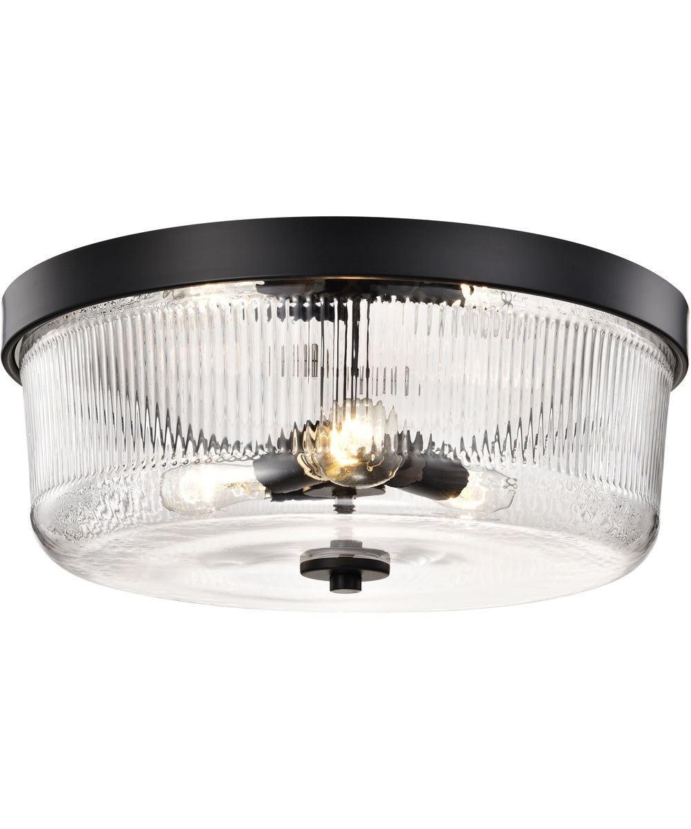 Grayson 3-Light Close-to-Ceiling Matte Black