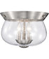 Boliver 3-Light Close-to-Ceiling Brushed Nickel