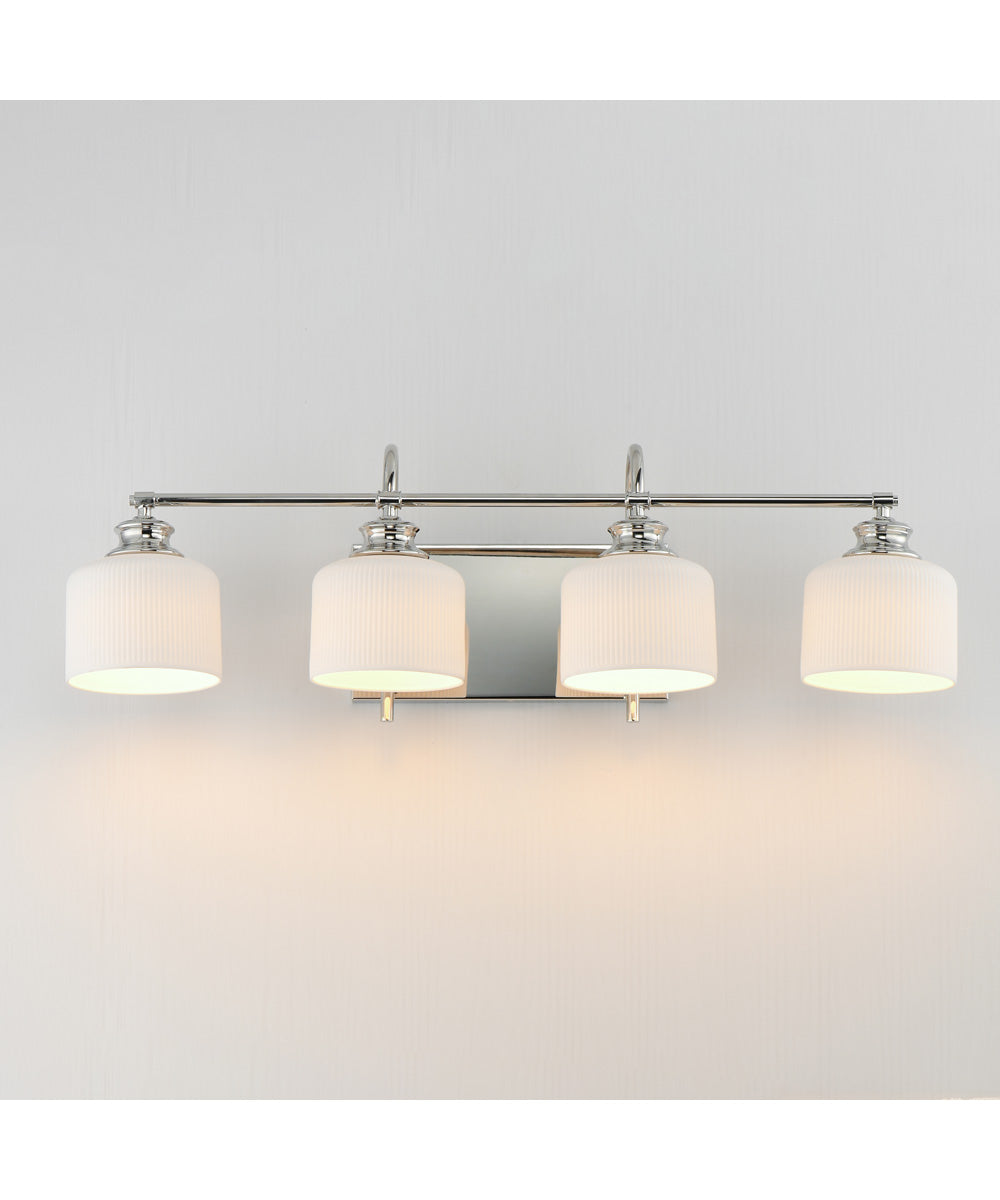 Bisque 4-Light Bath Vanity Polished Nickel