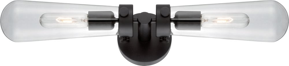 24"W Beaker 2-Light Vanity & Wall Aged Bronze