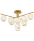 Selene 9-Light Large Semi-Flush Mount in Lacquered Brass