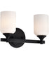Solara 2-Light Vanity & Wall Matte Black