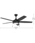 Nolyn V 52 in. 5-Blade Modern LED Ceiling Fan Matte Black