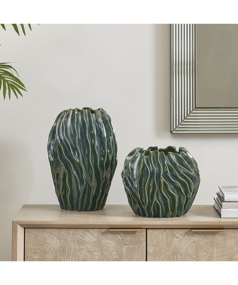 Veridian Ridge Indoor-Outdoor Vases Set of 2