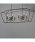 Plumette 8-Light Linear Pendant Chestnut Bronze