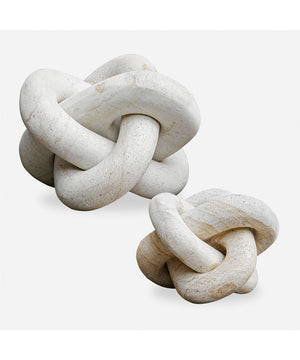 Limestone Link Sculptures, Set of 2