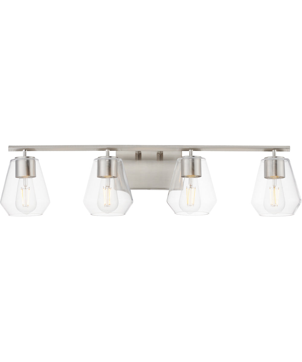 Geode 4-Light Bath Vanity Satin Nickel