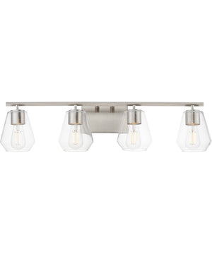 Geode 4-Light Bath Vanity Satin Nickel