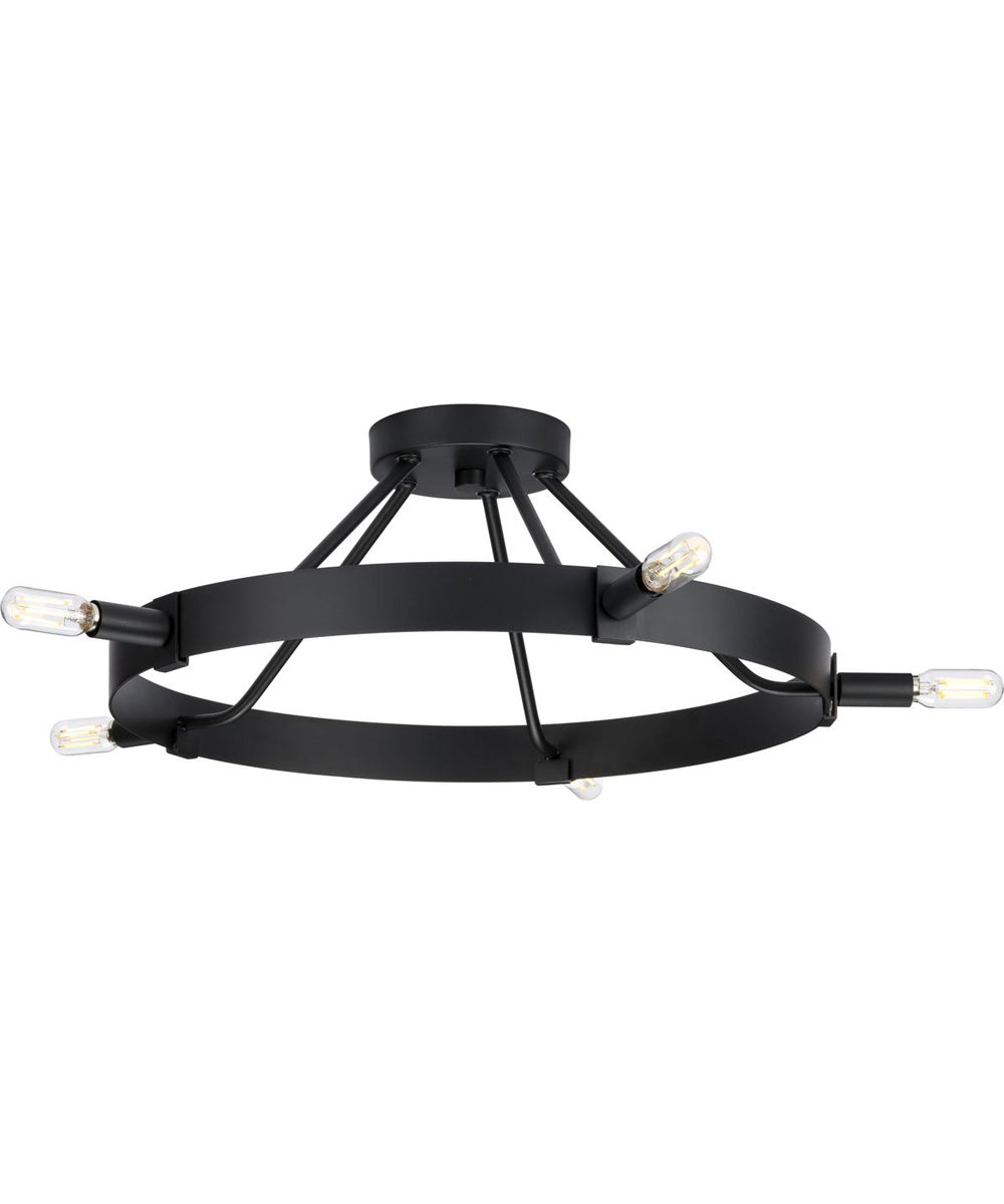 Breckenridge 5-Light Semi-Flush Mount Matte Black