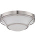 13"W Baker 1-Light LED Close-to-Ceiling Brushed Nickel