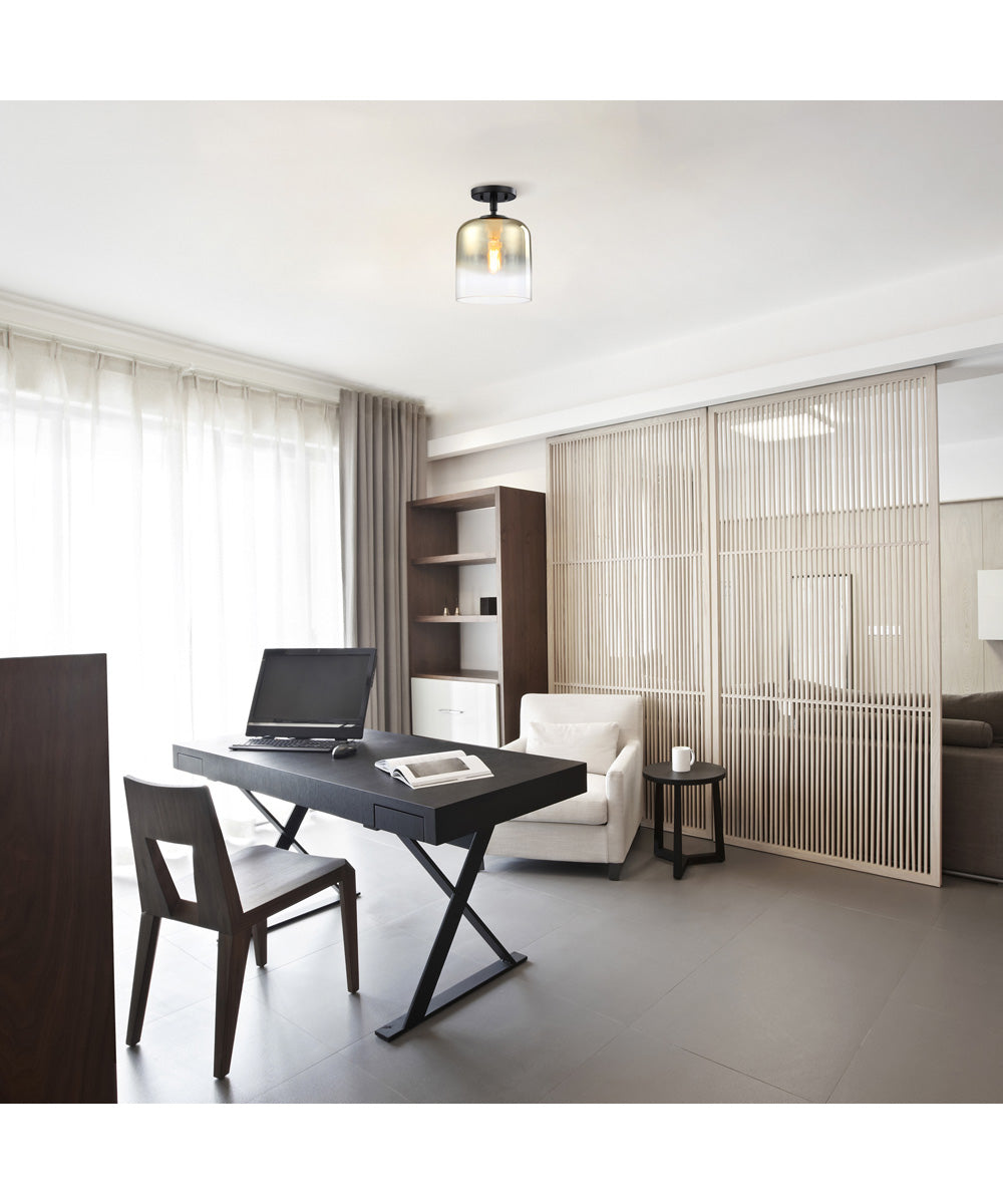 Gatsby 1 Light Semi Flush Mount Matte Black