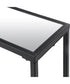 Console Table with Mirrored Shelves in Satin Black