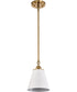 Dover 1-Light Pendant White / Vintage Brass