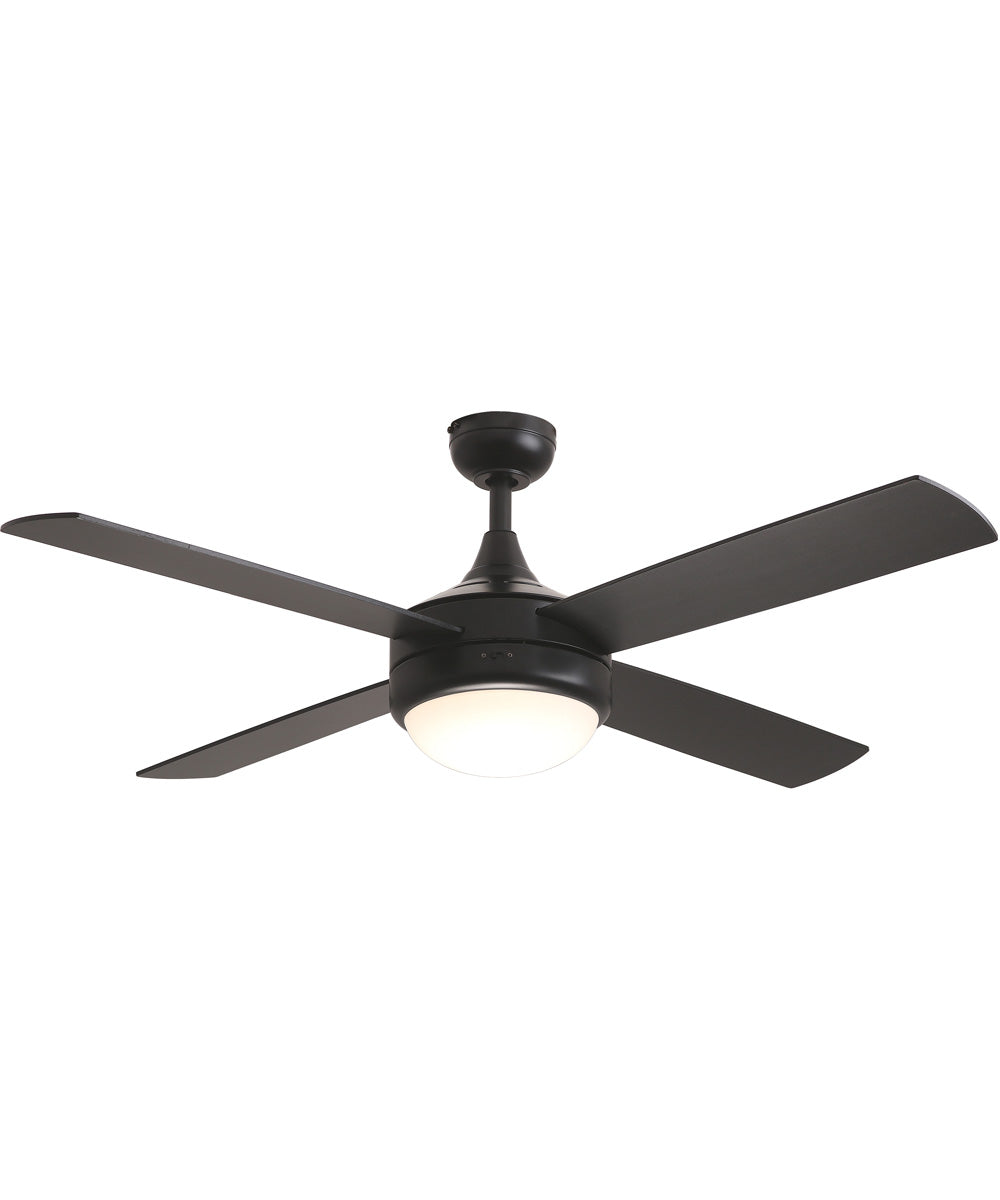 Quattro 52 inch 4-Blade Fan w LED Black