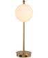 Modern Desk Lamp with White Glass Globe and USB Port
