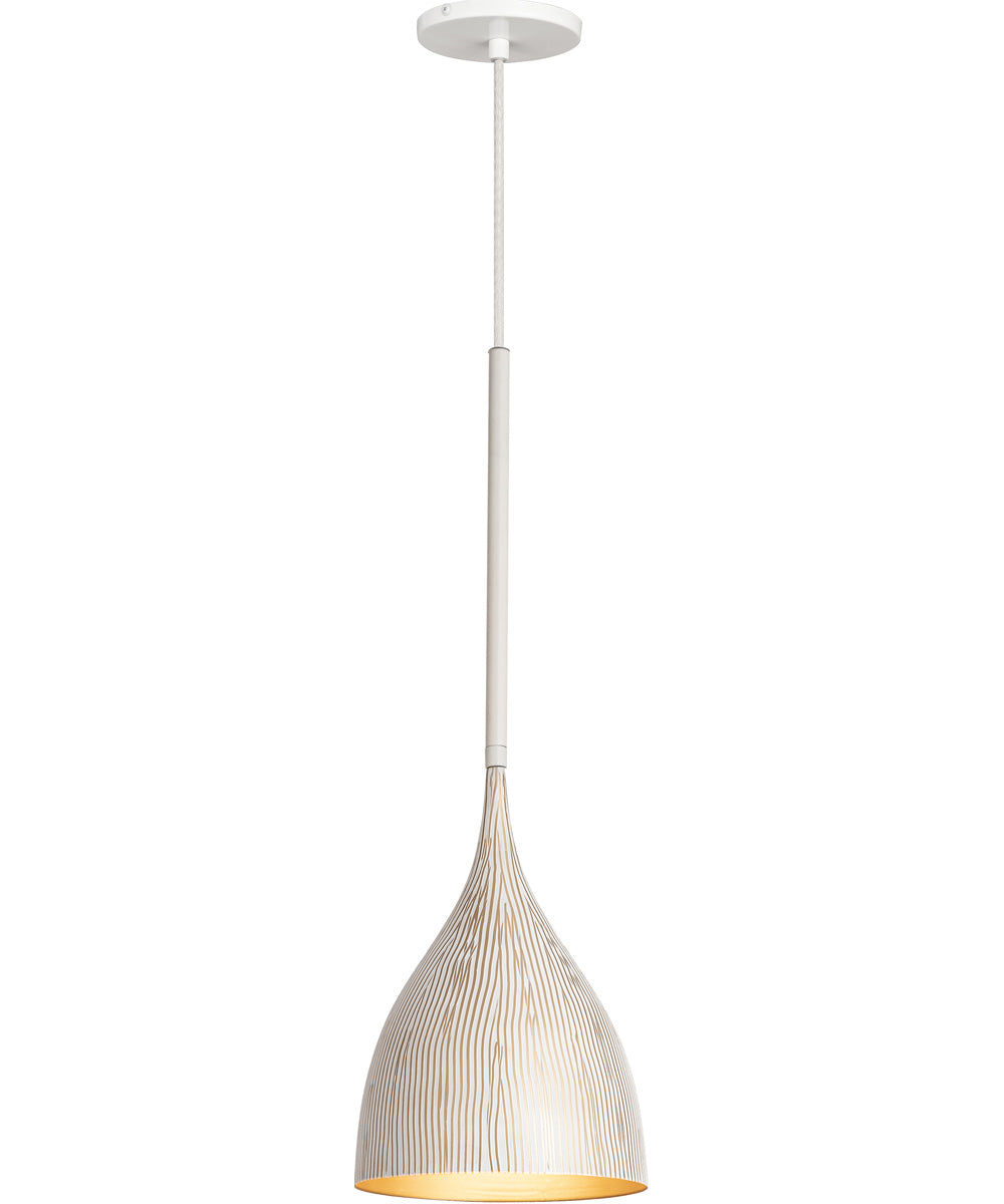 Fleur 1-Light Mini Pendant White/Gold